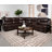 Trayvis Upholstered Power Reclining Sectional Sofa Brown-98417992