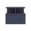 Table de chevet flottante Adele, avec un tiroir et deux petites tablettes inférieures pour le rangement ou la décoration, bleu marine-625123091