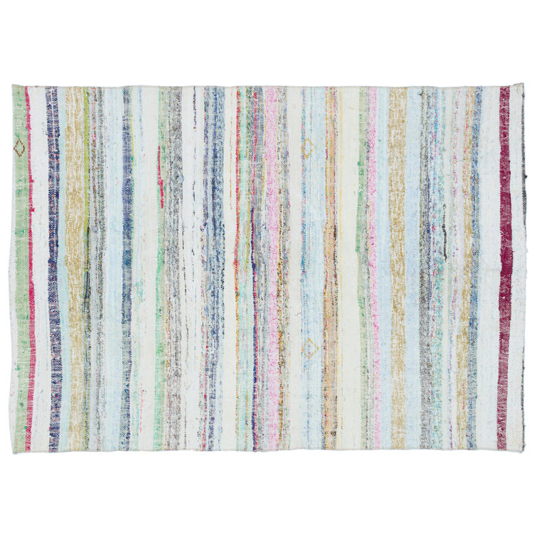 Foundry Select Rinya Hand Knotted Wool Striped Rug | Wayfair