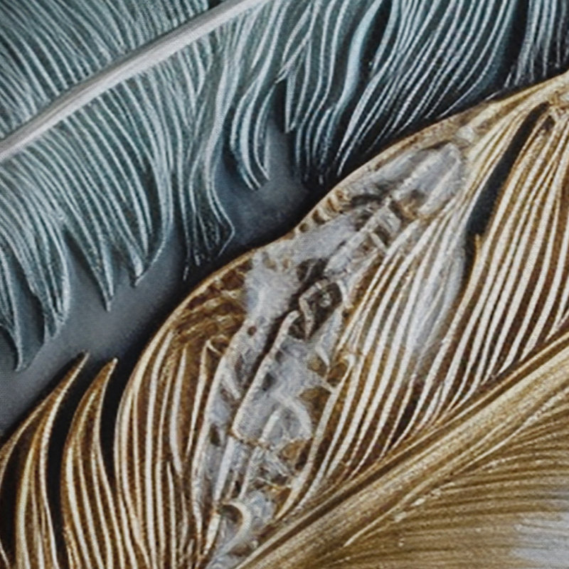 Plumes dorées dorées V - Rideau moderne - Velours obscurcissant - 1 panneau, L 52 po x L 120 po