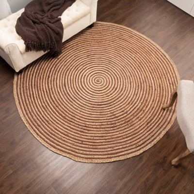 Tapis d'intérieur en jute tressé à la main Parksley
