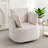 33.86'' Wide Contemporary Soft Upholstered Swivel Barrel Chair With Two Accent Pillows-117494272