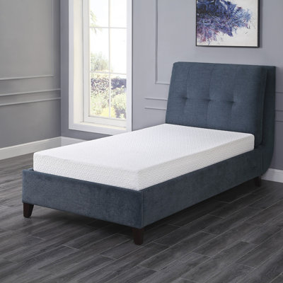 6-inch Size Bed Mattress Gel-Infused Memory Foam Mattress, Firm, White, Mattress in a Box