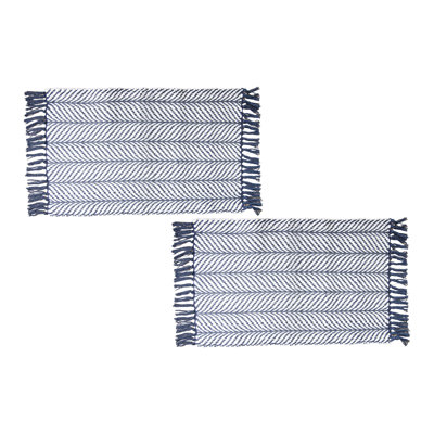 Tapis de fougère tissé à la main - ensemble de 2