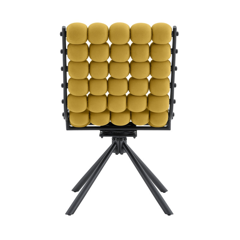 Ensemble de 2 chaises d'appoint Modern, Noir, jaune