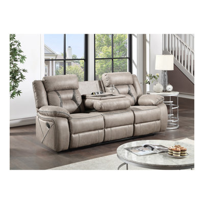 Reclining Glider Console - Grey