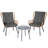 2 - Person High Back Wicker Patio Furniture Set with Cushions-1403082896