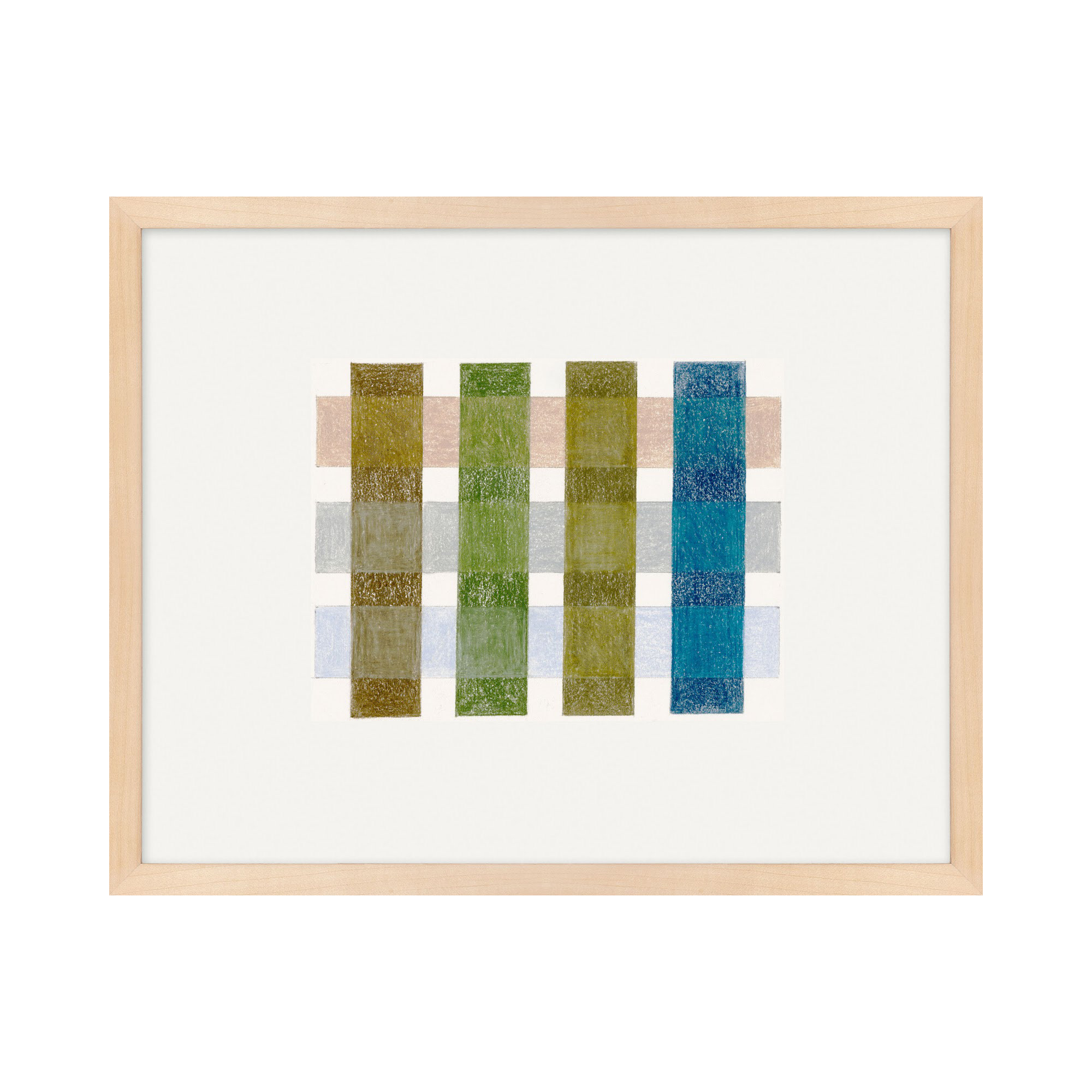 Gridlock V by Beth James, Maple Framed, 20'' H X 25'' W X 1.25'' D