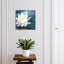 Key storage cabinet, Opens to the left, 30x30x5, White, Water lily flower on pond meditation nature, 