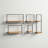 Loddie Metal and Wood Wall Shelf Set Modern Floating Display Shelves with Iron Frame, Decorative and Functional Wall Storage, Stylish Industrial Design