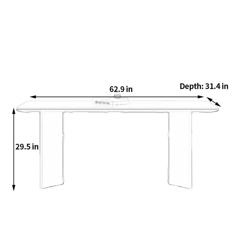 Feld, 29.5"H x 62.9"L x 31.4"W