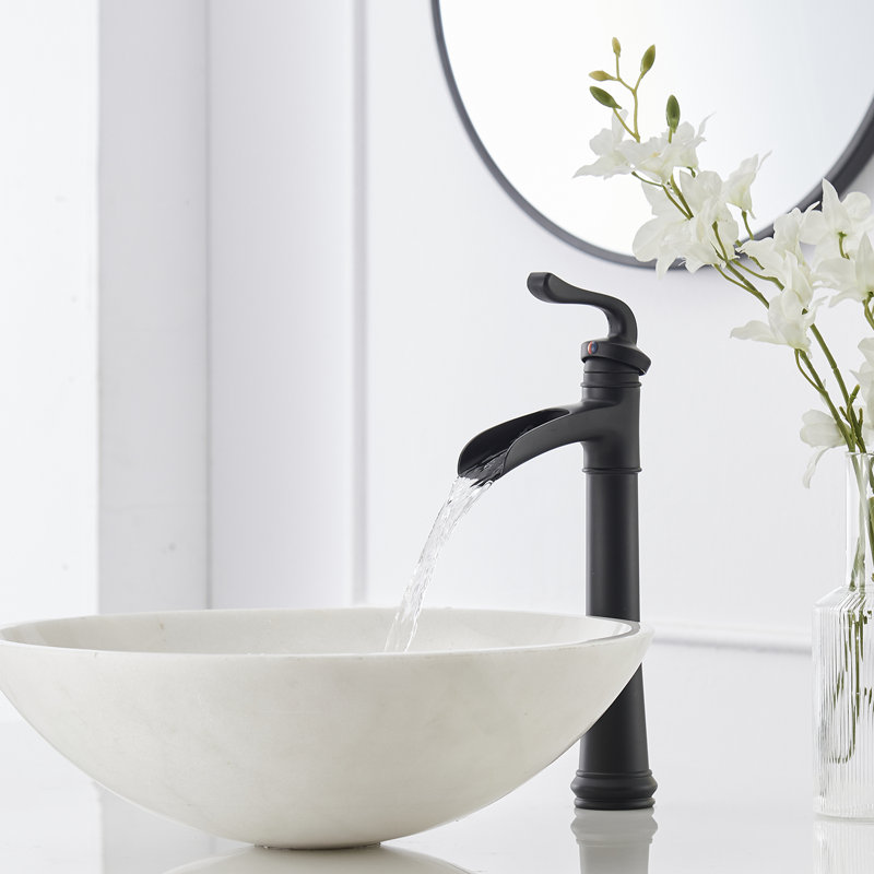 Robinet de salle de bain vasque avec bonde, Noir mat
