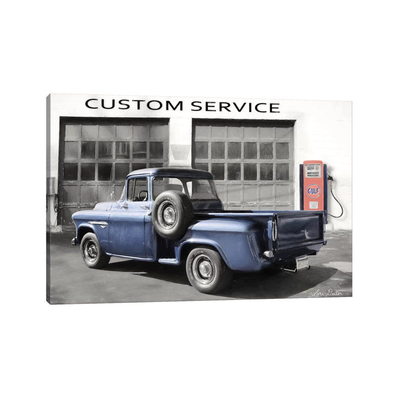 Gulf Service Station by Lori Deiter - Wrapped Canvas Print, 66.04 cm H x 45.72 cm W x 1.91 cm D
