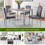 Ensemble de table de salle à manger 5 pièces avec table rectangulaire et chaises rembourrées, avec décoration en cristal pour une expérience culinaire élégante