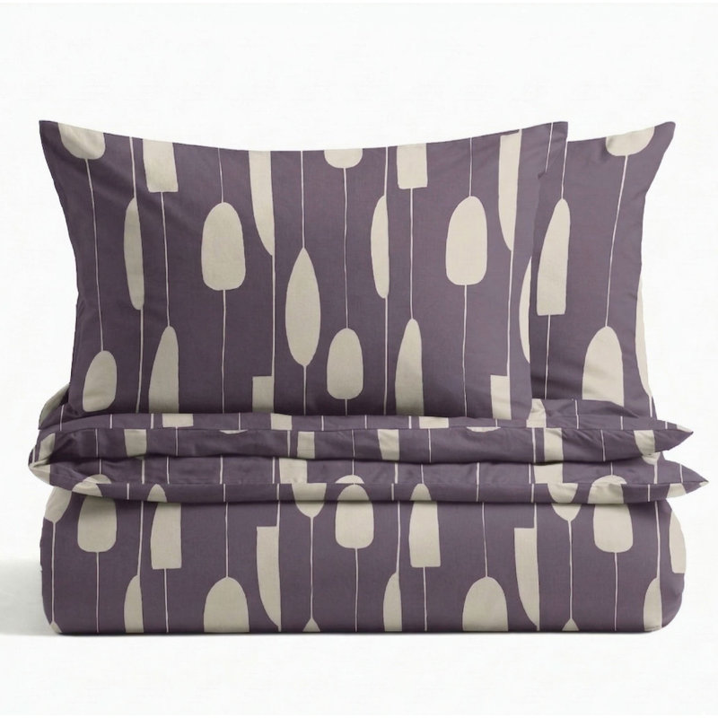 Luka Abstract Geometric Duvet Cover Set with Pillowcases , UK Kingsize - DE 230 x 220 cm