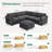 Abramson L-Shaped Corner Sectional Modular Reversible Sofa Cloud Couch-1298094612