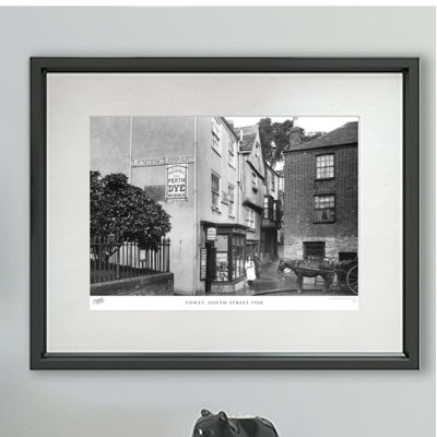 Fowey, South Street 1908 - Single Picture Frame Print