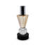 Chandelle de table 6 po en cristal argenté transparent et noir à facettes