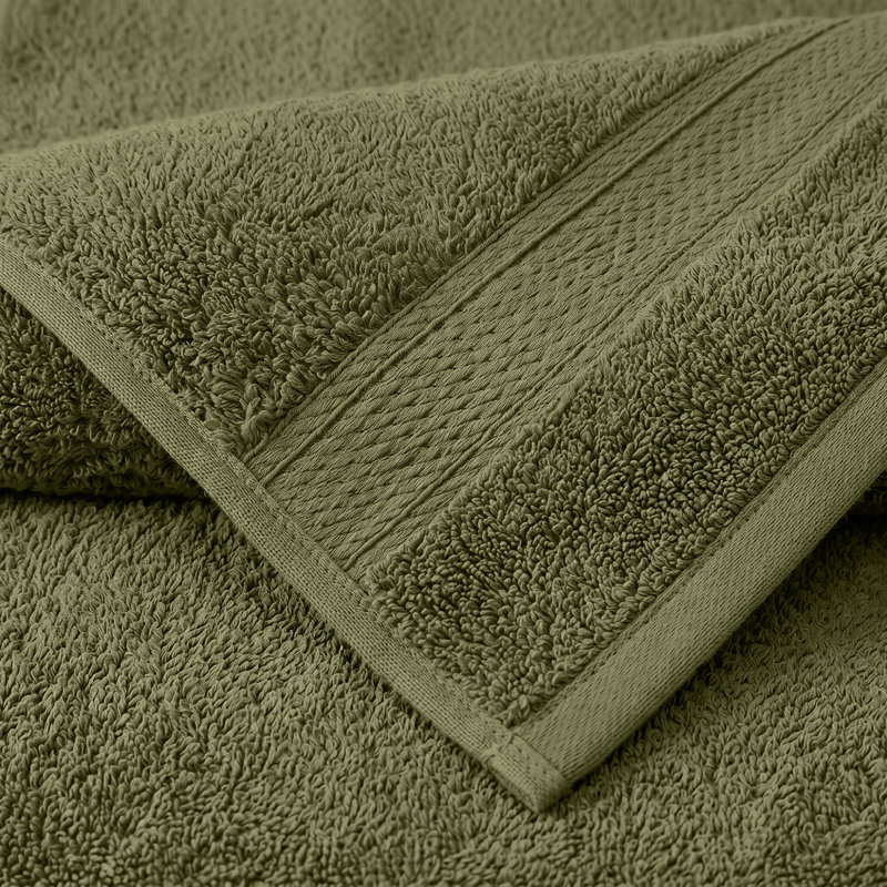 Coton luxueux et hautement absorbant Renata, Vert forêt