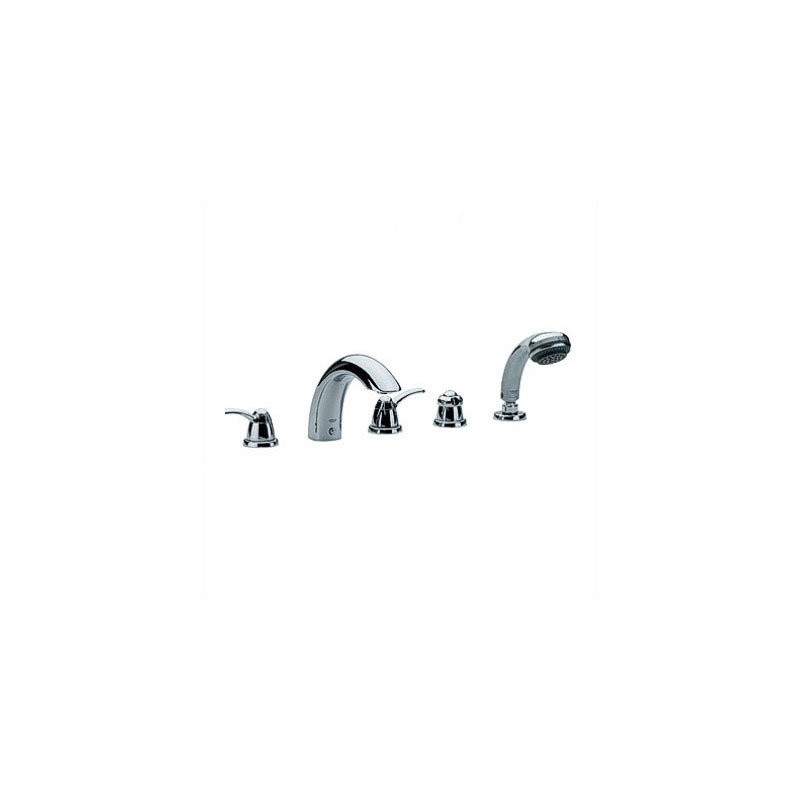 Talia 5-Hole Roman Tub Filler Faucet with Hand Shower