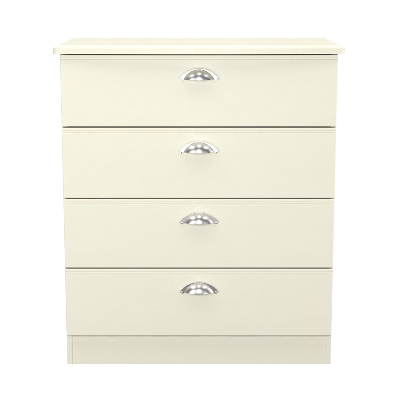 Conners 77cm W 4 - Drawer Chest of Drawers, Cream