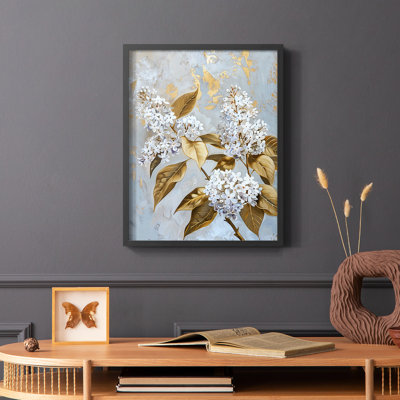FLORAL Series CCLV  -Premium Framed Print -Ready to Hang - No Nails Required