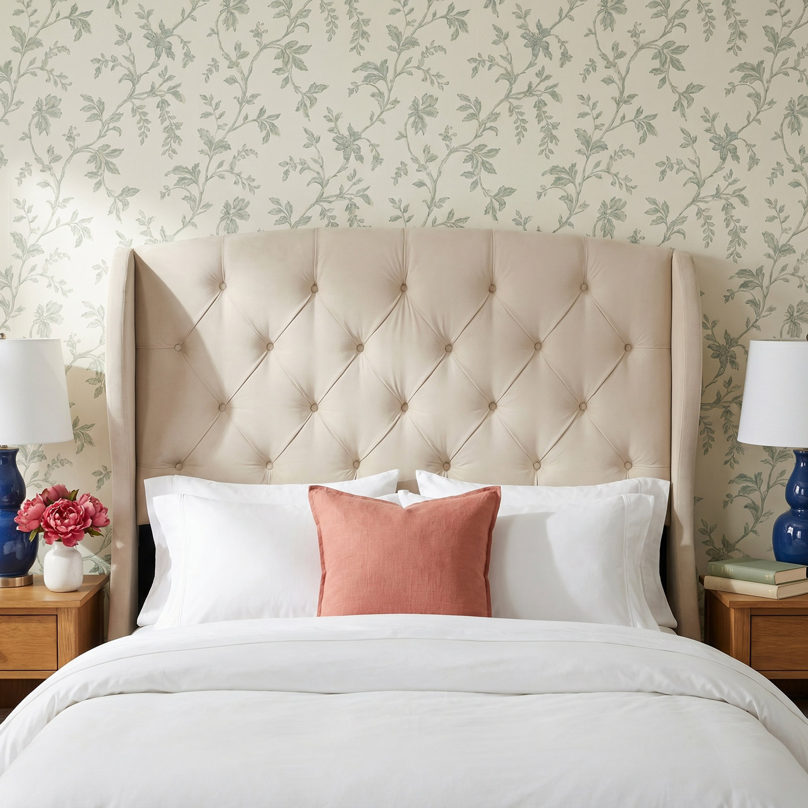 Sornson Upholstered Headboard, Ivory, Easten King/California King