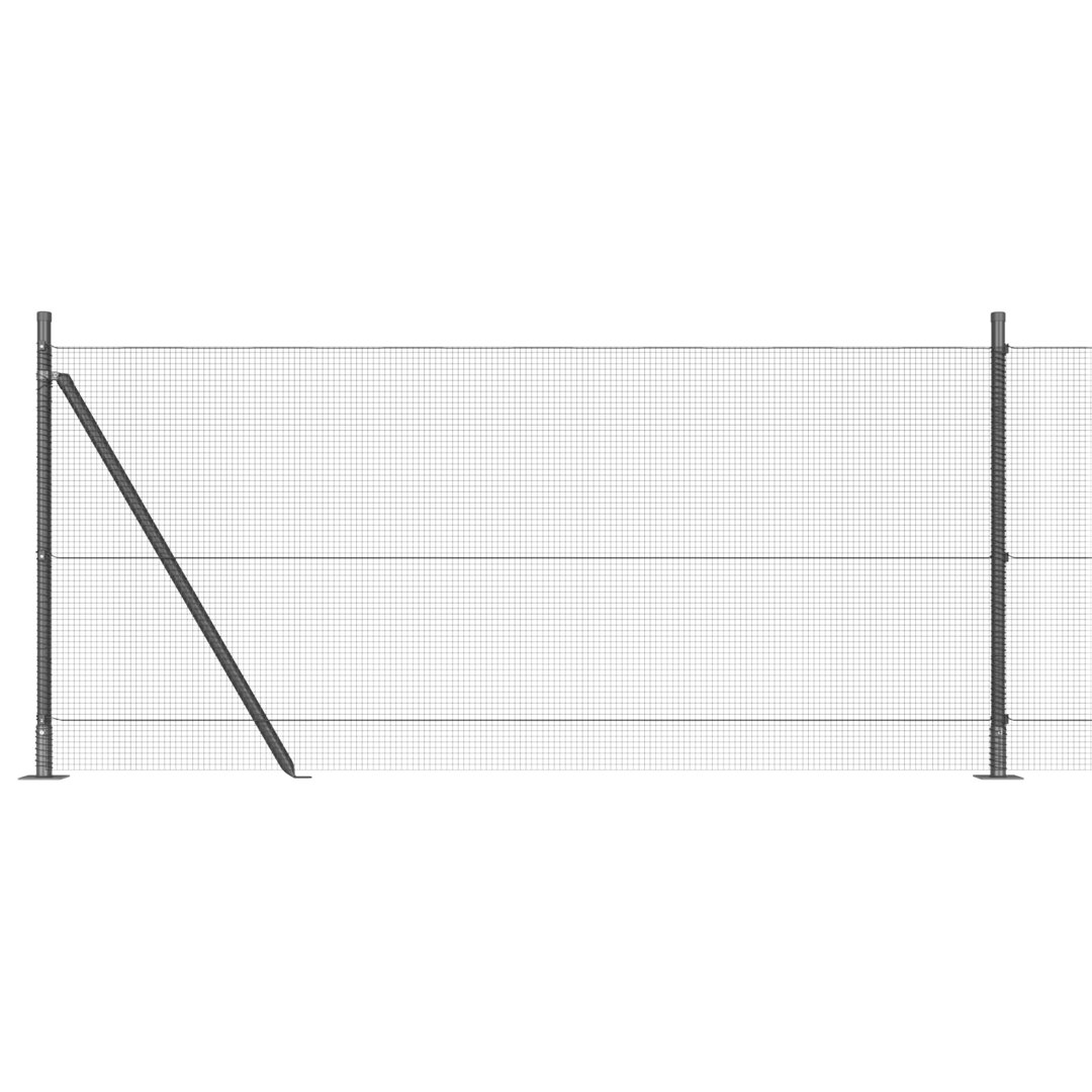 Welded Wire Fence With 7 Flanged Posts Steel