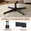 Armless Wide Desk Chair with Cross-shaped Base-446628280