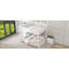 Queen Over Bunk Bed, White - With Storage & Charging Bed Storage, Robust Build-2027248420