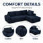 Canapé modulaire rembourré en fausse fourrure Boneless-1441587632-1441587635