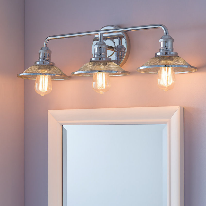 Rigby 3-Light Vanity Light, Polished Nickel