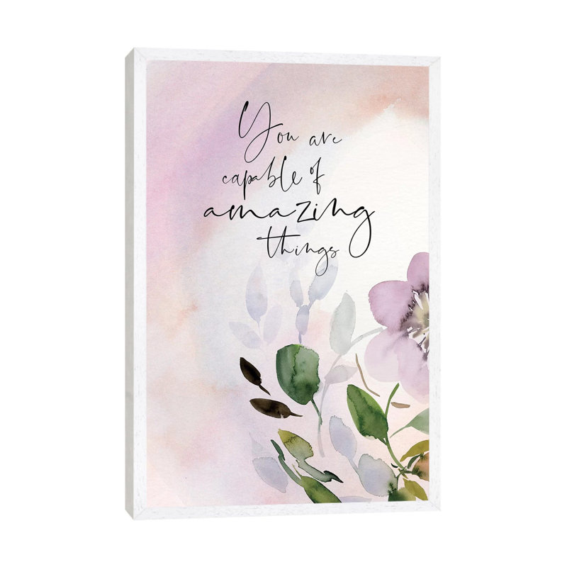Amazing Things by Stephanie Ryan - Print on Canvas, 101.6cm H x 66.04cm W x 3.81cm D, White Floater Framed