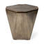 Table de bout transitionnelle en bois massif brun de 21 po