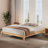 Eco-Friendly Rayon from Bamboo Platform Bed with Natural Texture and Easy Assembly-897727386-897727385
