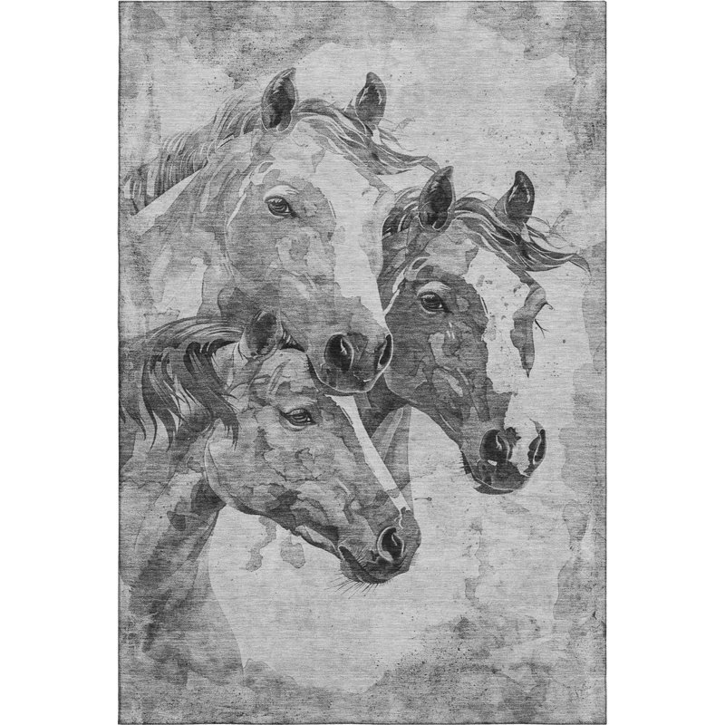 Premium Machine Washable Varroville AMF1718 Animal Rug, Rectangle 3' x 5'