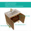Meuble-lavabo mural autoportant de 30 po en bois clair avec lavabo en céramique, grand meuble de rangement 2 portes et support en métal pour salle de bain moderne, KD