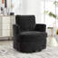 Fauteuil pivotant en chenille avec métal à 360 degrés, confortable et respirant pour une utilisation à long terme, idéal pour le bureau ou la maison, instructions d'assemblage simples et claires, plateau tournant, couleur noire