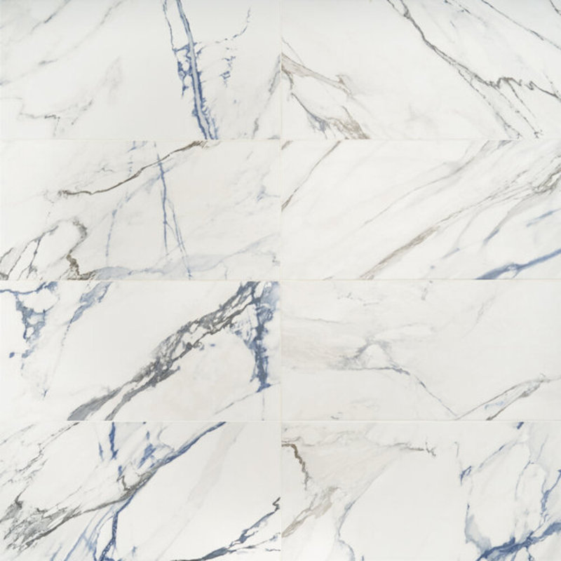 Calacatta Azur 12X24 Matte Porcelain Tile