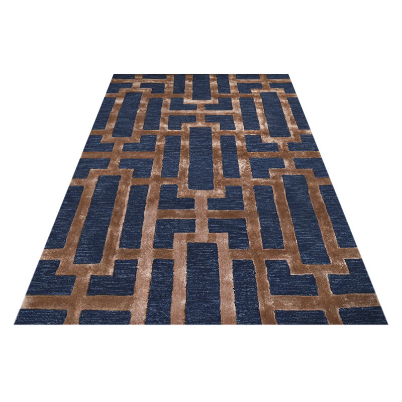 Geometric Hand Woven Area Rug, Rectangle 122 x 183cm
