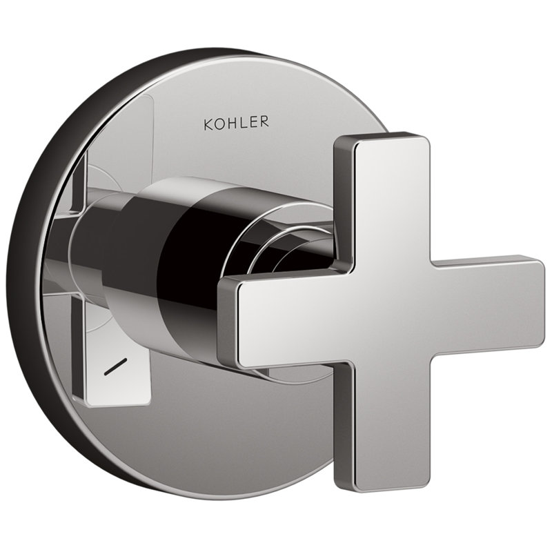 Composed® Diverter Faucet Trim with Cross Handle, Titanium