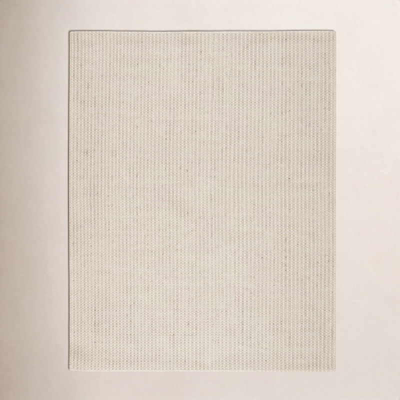 Tapis crème en laine et sisal tissé à la main Alton, Rectangle 2 pi x 3 pi