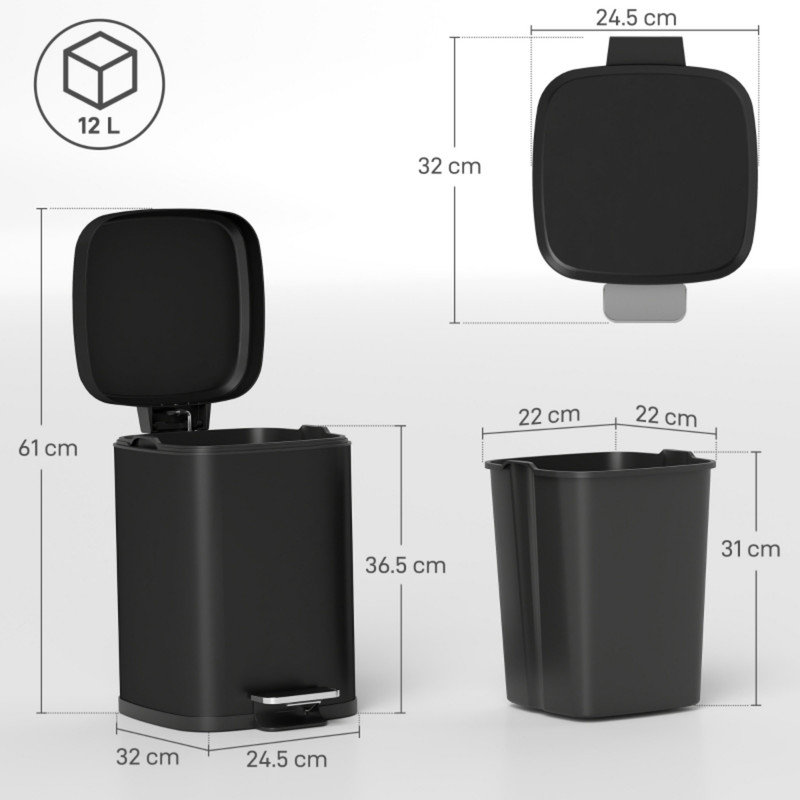Metal Kitchen Trash Can