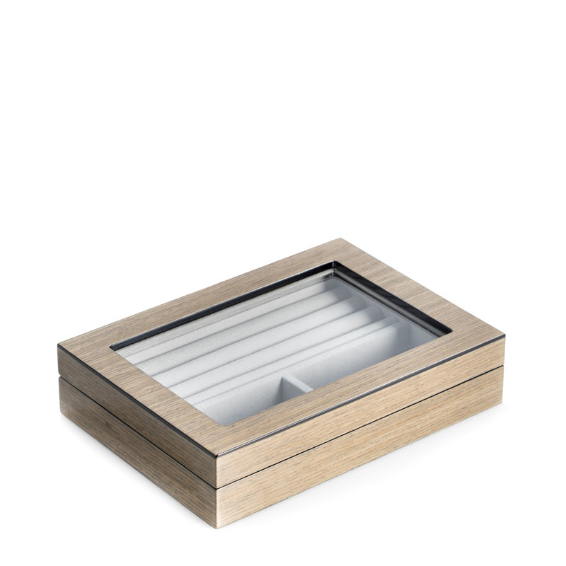 Wood Jewelry Box +, Grey