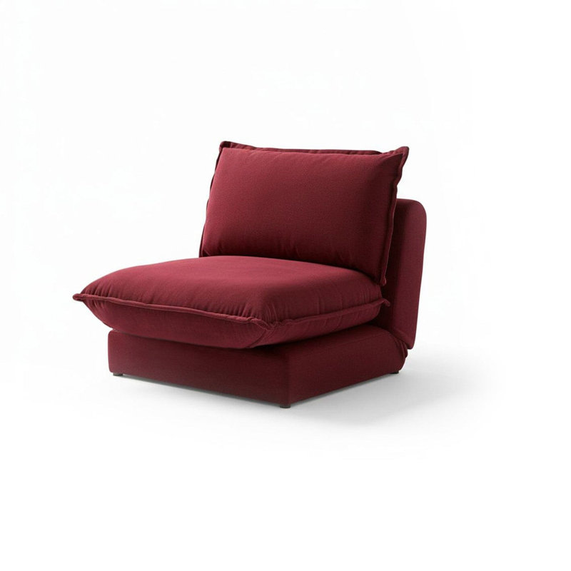 2 Seater Sofa Bed - Boucle, Red, Single