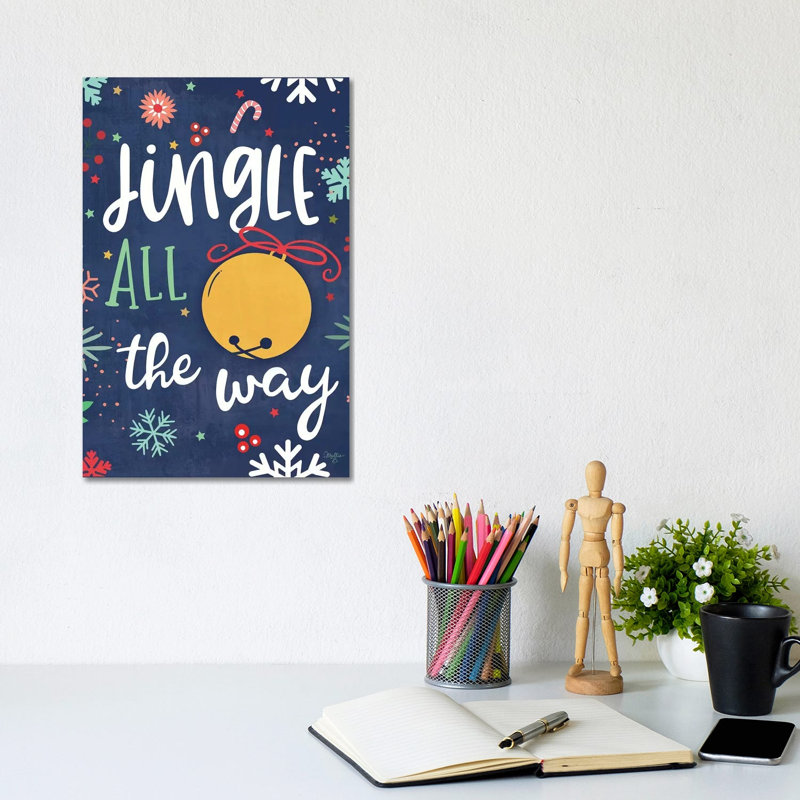 Jingle All The Way by Mollie B. - Wrapped Canvas Print, 20.32 cm H x 30.48 cm W