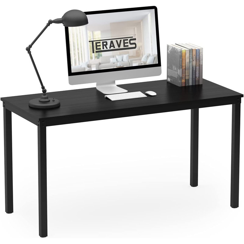 Bureau d'écriture rectangulaire l 55,11 po Tyjon, Noir, H 29,52 po x l 39,37 po x P 23,62 po