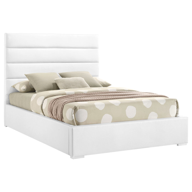 Dulcey White Upholstered Full Platform Bed