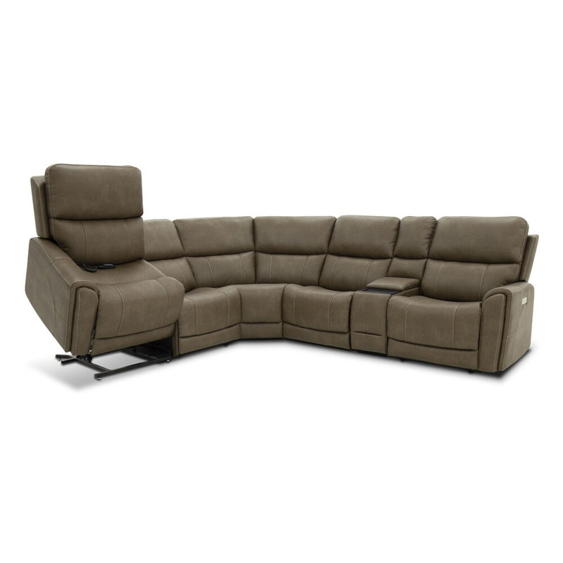 Canapé modulaire électrique contemporain avec lève-personne l 127,4 po