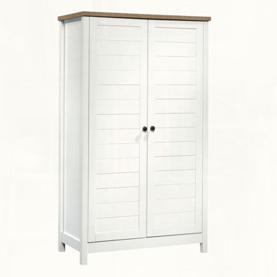 White Farmhouse Storage Cabinet